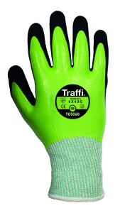 Size 8 TG5060-08 GREEN X-Dura Nitrile Waterproof Traffi Glove - Cut Level C